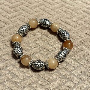 Jasper Gemstone Beaded Stretch Bracelet